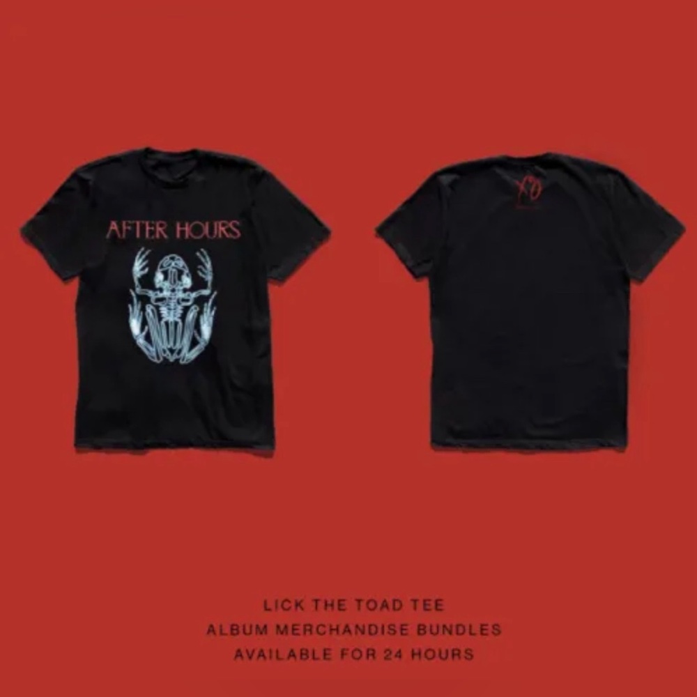 The Weeknd XO Black Limited Edition 24 Hour Heartless Lick The Toad Shirt M New